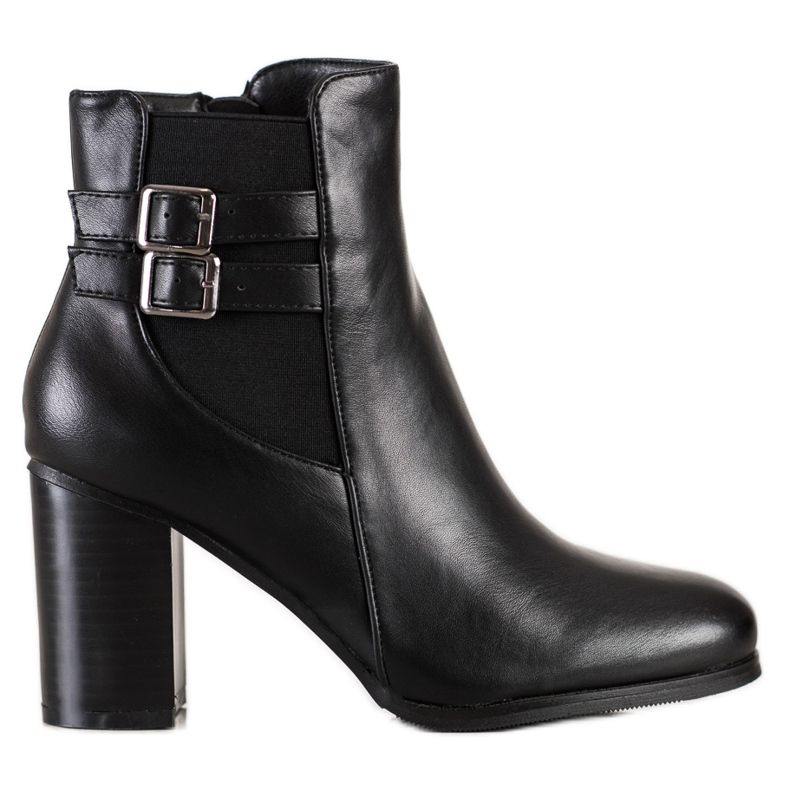 Renda Čizme s ukrasnim kopčama crno