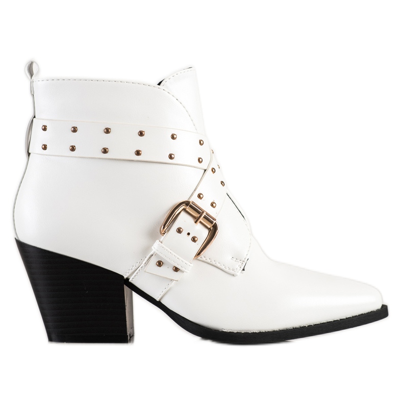 Lucky Shoes Rock čizme na postu bijela