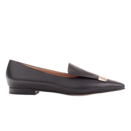 Marco Shoes Balerine s ukrasnim jezičkom crno