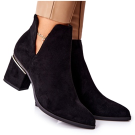 PS1 Ženske čizme od antilopa s izrezima Black Noel crna