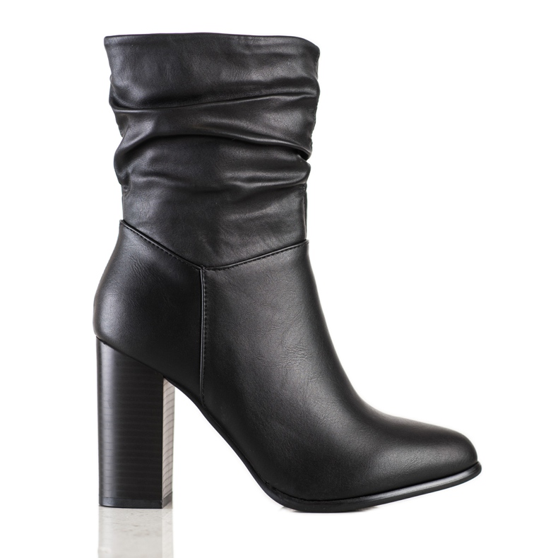 Lovery Visoke čizme s naboranim gornjim dijelom crno