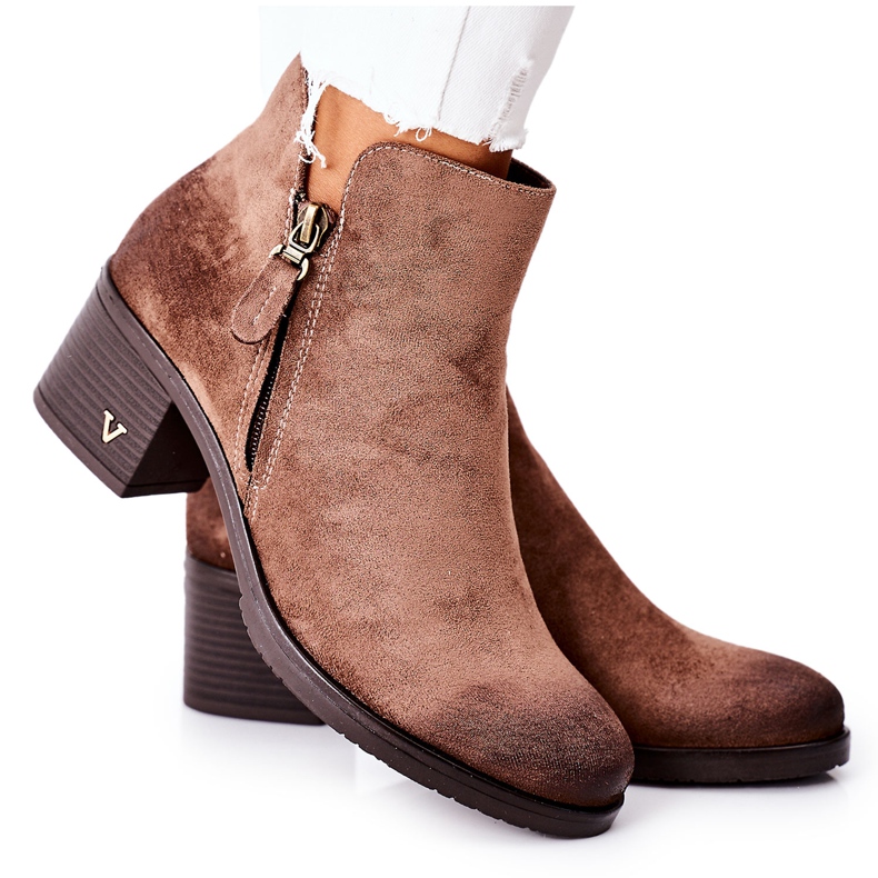 Vinceza Ženske čizme antilop bež Bellarena smeđa