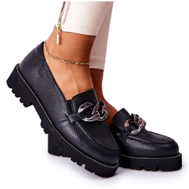 Nicole Ženske natikače kožne crne Sthonto crna