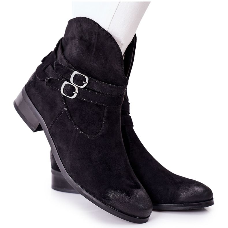 Vinceza Ženske tople čizme od antilopa Crne Castlerock crno