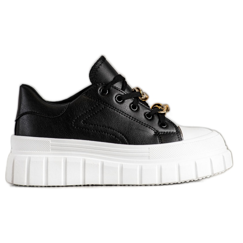 SHELOVET Tenisice s modnim lancem crno