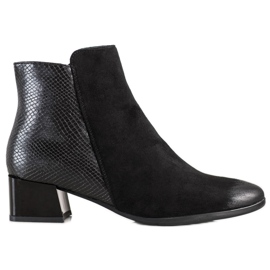 Čizme sa VINCEZA umetkom sa otiskom zmije crna