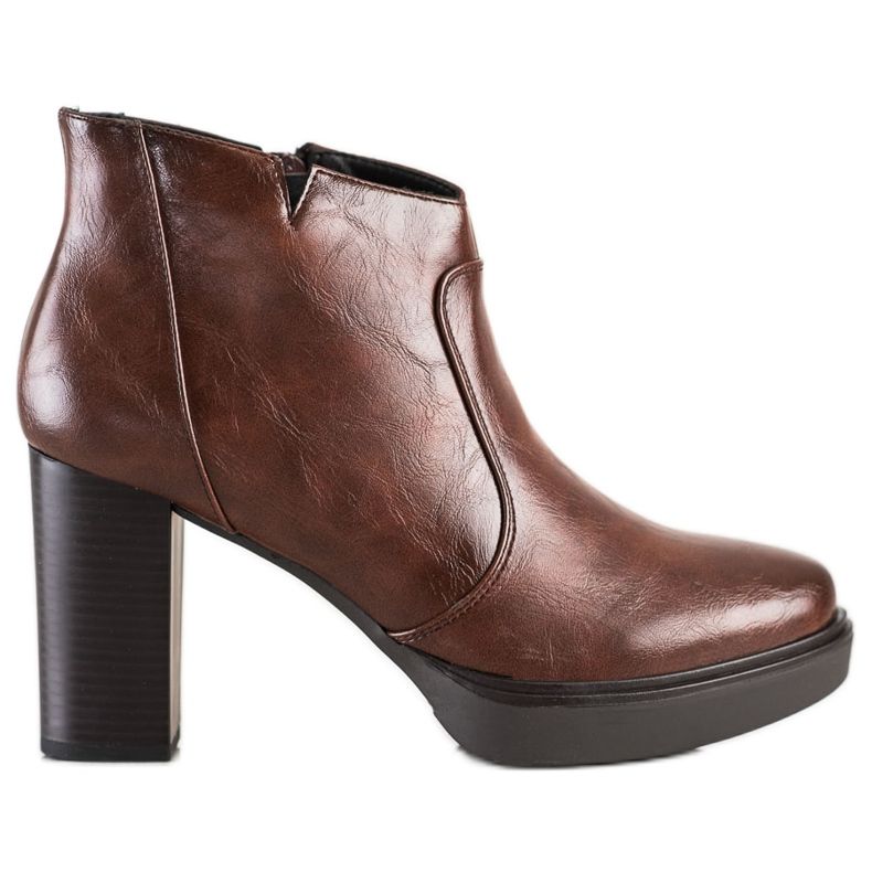 Sabatina Niske čizme na platformi smeđa