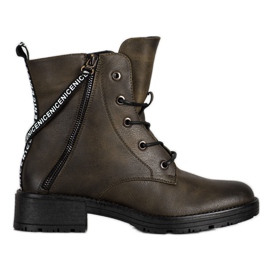 Čizme s ukrasnim remenom Vinceza zelena