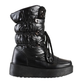 S. BARSKI Stylowe Śniegowce S.BARSKI crna