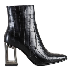 S. BARSKI Čizme s ukrasnom petom S.BARSKI crno