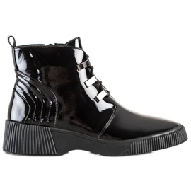 S. BARSKI Lakirane čizme na platformi S.BARSKI crna