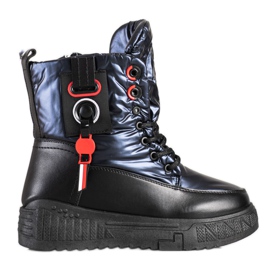 Seastar Tople čizme za snijeg na platformi crna tamnoplava