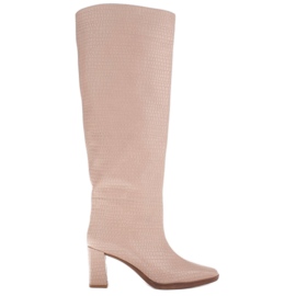 Marco Shoes Čizme na petu za široko tele bež