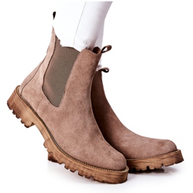 Kožne čizme Jodhpur čizme Nicole Brown Brace smeđa