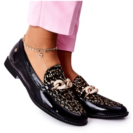 Ženske hlače Maciejka Lakirane mokasine crne 4099B-01 / 00-1 crna