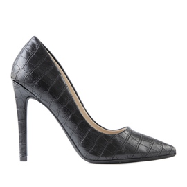 Crne pumpe na peti Thrower crna