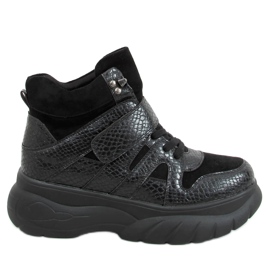 Cipele s visokim potplatom KL-771 Crna