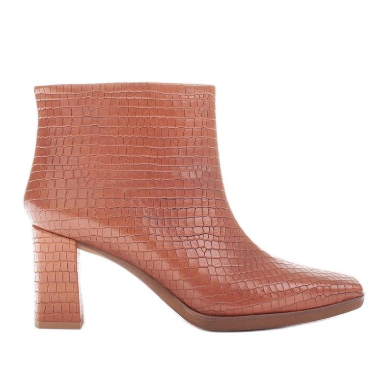 Marco Shoes Kombinirane čizme izrađene od dvije vrste kože smeđa