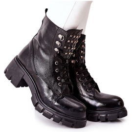 Ženske čizme Trappers Glany Black Clethra crna