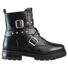 Bestelle Radničke čizme sa kamenčićima crna