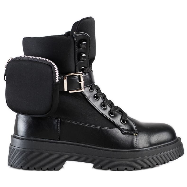 WELLSPRING Udobne čizme s džepom crno