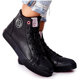 Ženske izolirane tenisice Cross Jeans High Black II2R4009C crna