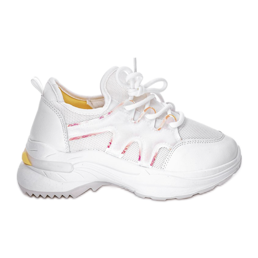 Bijele ružne cipele s debelim Ellen potplatima bijela