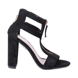 Crne sandale na Paige stupu crna