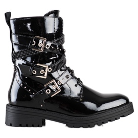 Erynn Crni radnici s ukrasnim kopčama crna