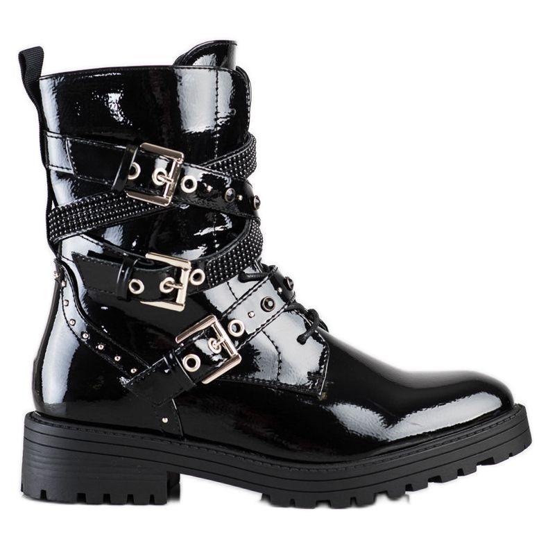 Erynn Crni radnici s ukrasnim kopčama crno