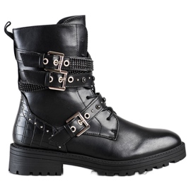 Erynn Crni radnici s ukrasnim kopčama crna