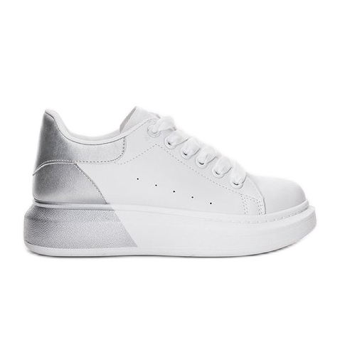 Bijele patike sa srebrnim Run gornjim dijelom bijela