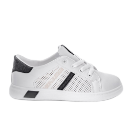 Betsy crne sjajne bijele trenerke bijela crna