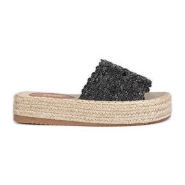 Crne papuče na platformi Sudden Draft crno