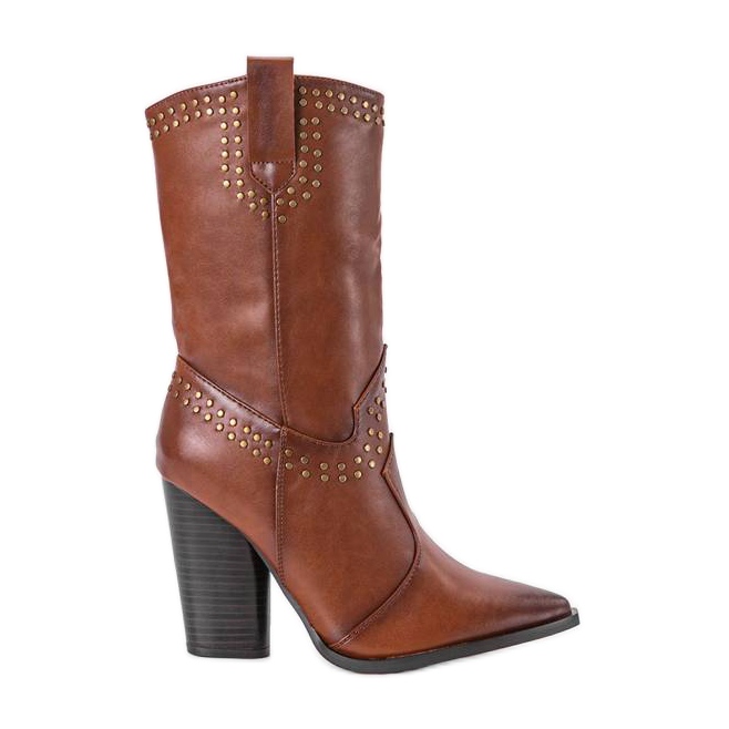 Smeđe kaubojske čizme s ukrašenim gornjim dijelom Bora smeđa