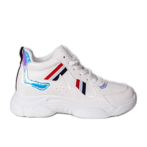 Bijele ružne cipele na zdepastom Lexi potplatu bijela raznobojna