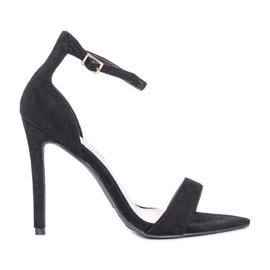 Crne sandale od Molly na štikli crno