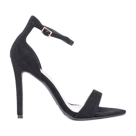 Crne sandale od Molly na štikli crno