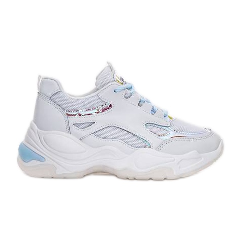 Bijele tenisice s debelim potplatom iz tvrtke Big Fun bijela plava