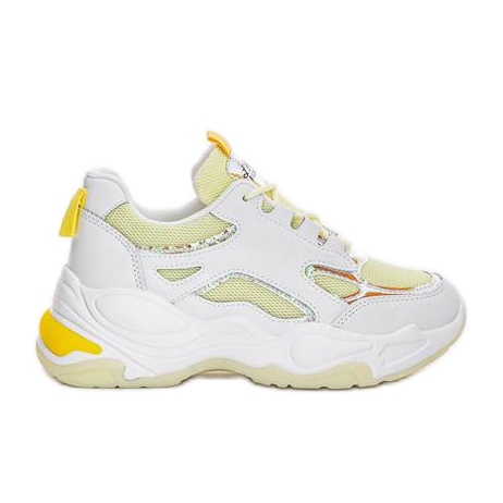 Bijele tenisice s debelim potplatom iz tvrtke Big Fun bijela žuta boja