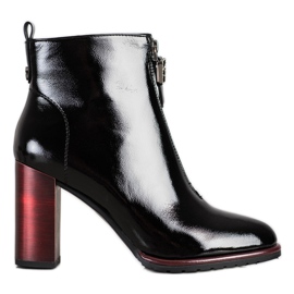 S. BARSKI Elegantne čizme lakirane S.BARSKI crna