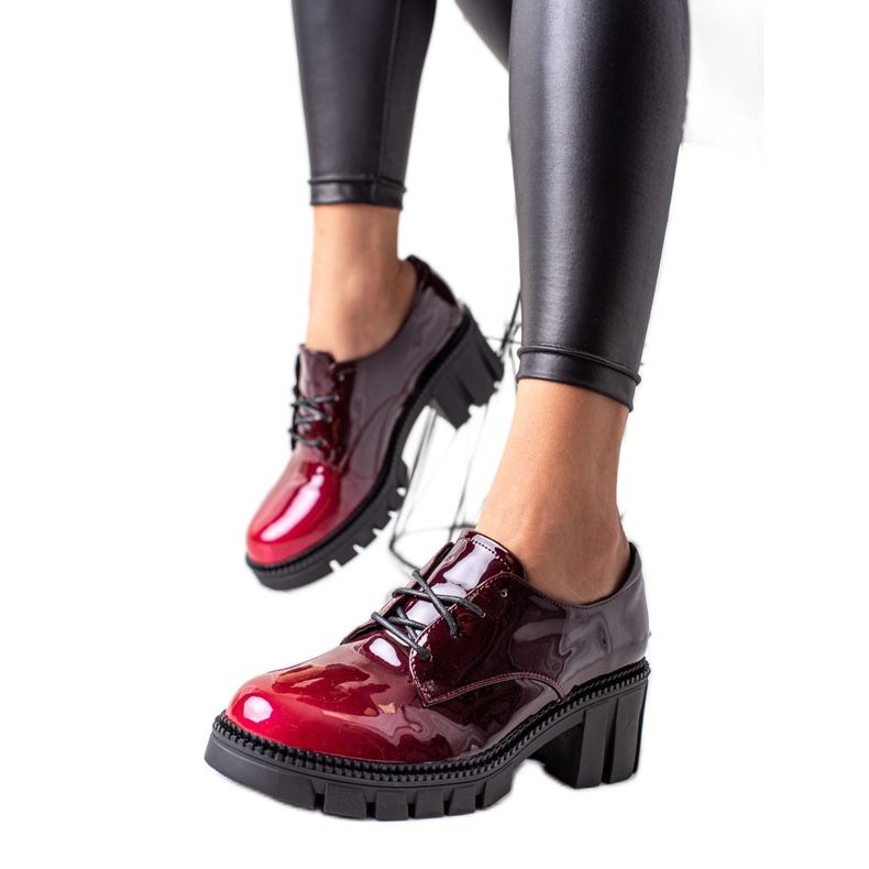 S. BARSKI Lakirane cipele S.BARSKI crvena