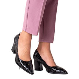 S. BARSKI Pumpe s eko kožom S.BARSKI crna