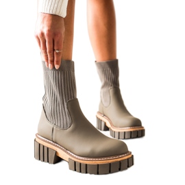 Seastar Čizme Jodhpur čizme s čarapom bež zelena
