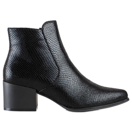 Svjetlucave čizme Sergio Leone sa zmijskim printom crna