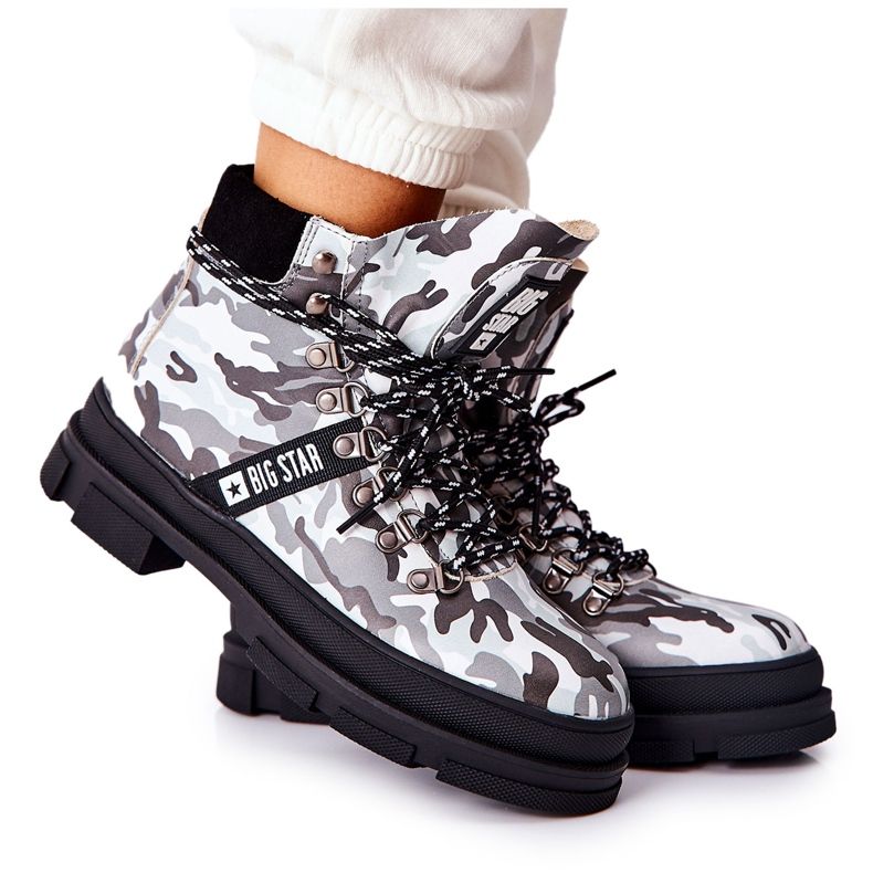 Kožne hvataljke Čizme Big Star II274368 Moro Crna bijela