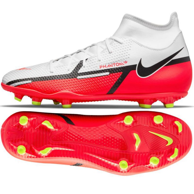 Nike Phantom GT2 Club Dynamic Fit FG / MG M DC0819 167 nogometna cipela žuta, bijela, višebojna bijela