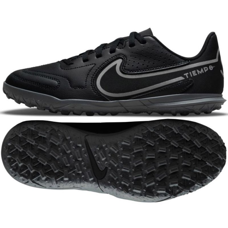 Nike Tiempo Legend 9 Club Tf Jr DA1334 004 patike za nogomet crno crno