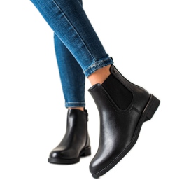 Sergio Leone Klasične crne čizme s patentnim zatvaračem crna