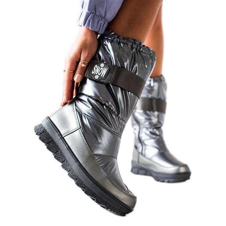 S. BARSKI Sjajne čizme za snijeg S.BARSKI srebro